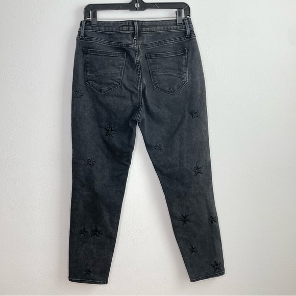 ANTHROPOLOGIE Driftwood Black Embroidered Stars Denim Jeans 28 - Picture 3 of 16